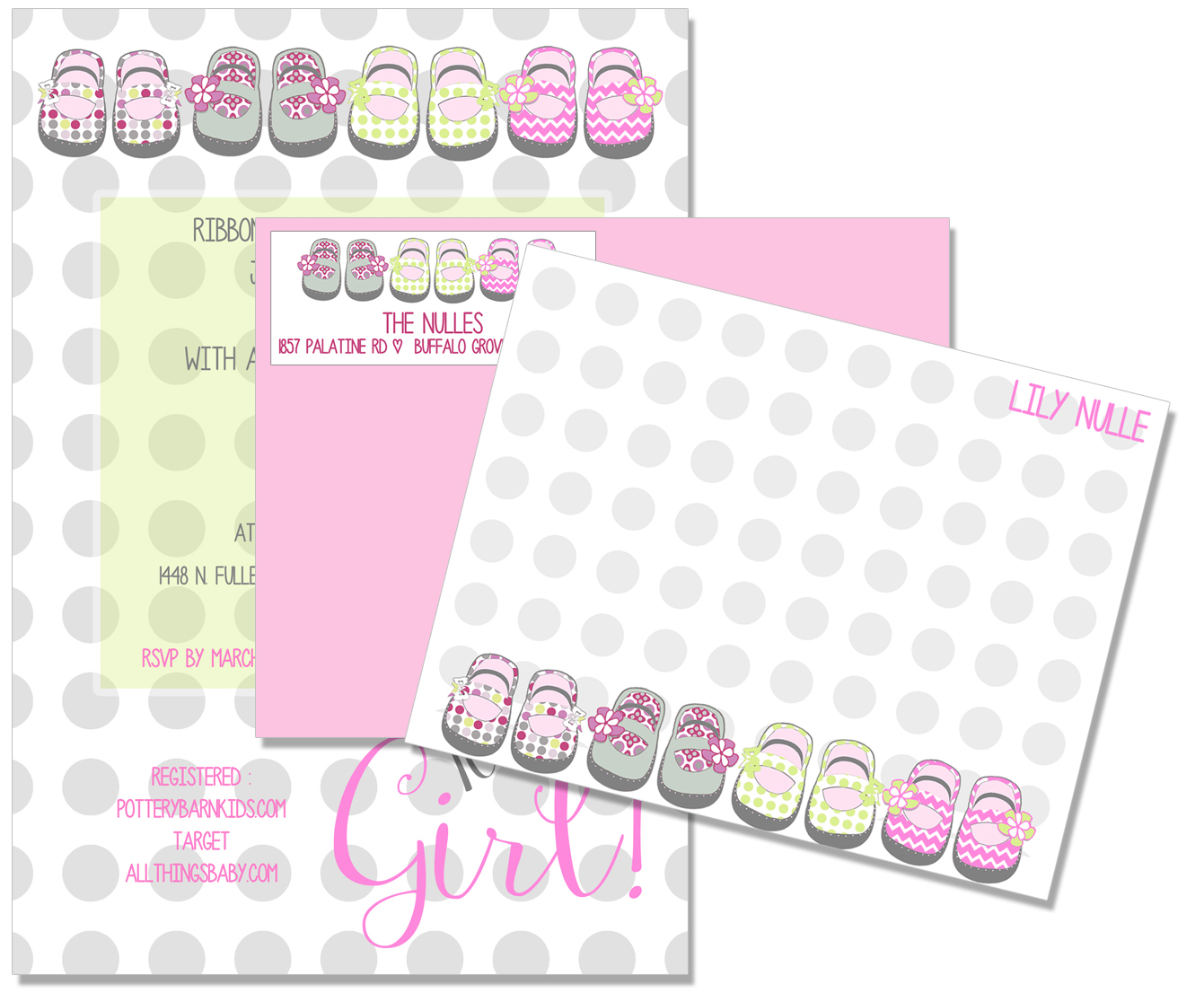 Baby announcements, thank you notes, shower invitations and more!